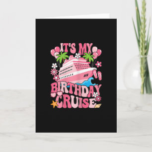 Tarjeta Es mi crucero de cumpleaños divertido crucero vaca