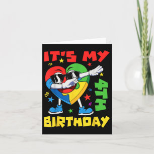 Tarjeta Es Mi Cuarto Rompecabezas De Cumpleaños Tropieza A