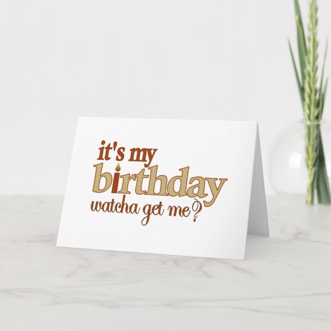 Tarjeta Es Mi Cumpleaños (Anverso)