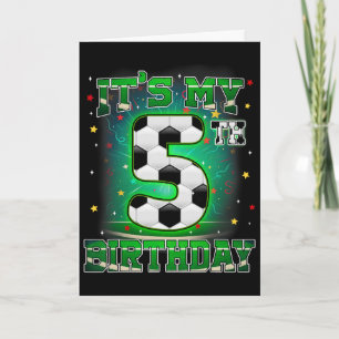 Tarjeta Es Mi Cumpleaños 5 Niños Fútbol 5 Años Cumpleaños 