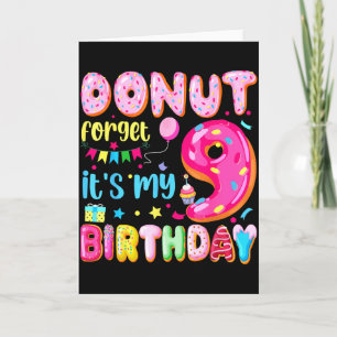 Tarjeta Es Mi Cumpleaños 9 No Olvides Cumpleaños Con Pun 9