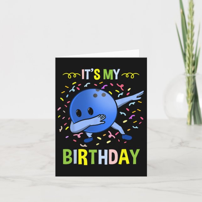 Tarjeta Es mi cumpleaños bolera, Byll (Anverso)