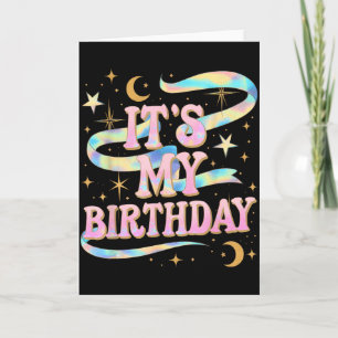Tarjeta Es Mi Cumpleaños Chicas Mujeres Groovy Coquette Cu