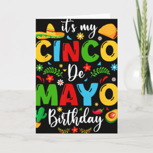 Tarjeta Es Mi Cumpleaños Cinco De Mayo 2024 Divertido Cinc