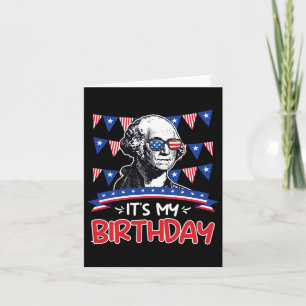 Tarjeta Es mi cumpleaños Día de la Independencia George Wa