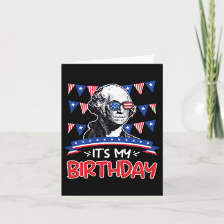 Tarjeta Es mi cumpleaños Día de la Independencia George Wa