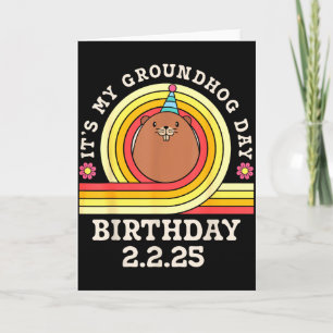 Tarjeta Es Mi Cumpleaños Día De La Marmota Sombrero De Fie