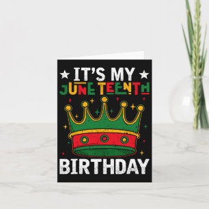 Tarjeta Es mi cumpleaños número 10 de junio celebrando la 