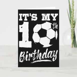 Tarjeta Es mi cumpleaños número 10 Jugador de fútbol Cumpl