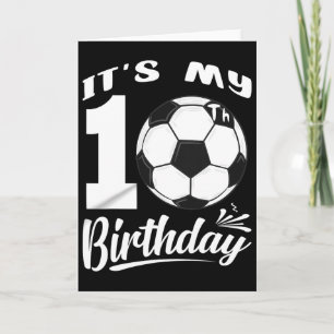 Tarjeta Es mi cumpleaños número 10 Jugador de fútbol Fiest