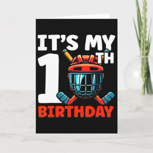 Tarjeta Es mi cumpleaños número 10 Jugador de hockey de 10