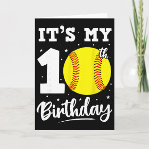 Tarjeta Es mi cumpleaños número 10 suave diez años de cump