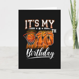 Tarjeta Es mi cumpleaños número 10 Tema Sketll 10 años Bi