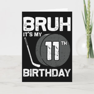 Tarjeta Es Mi Cumpleaños Número 11 Jugador de Hockey de 11