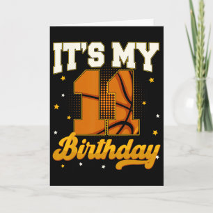 Tarjeta Es mi cumpleaños número 11 Sketll Niño Regalos de