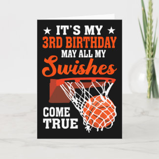 Tarjeta Es mi cumpleaños número 3 Sketll 3 años de edad 