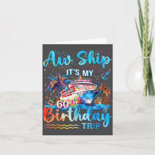 Tarjeta Es mi cumpleaños número 60 viaje crucero vacacione