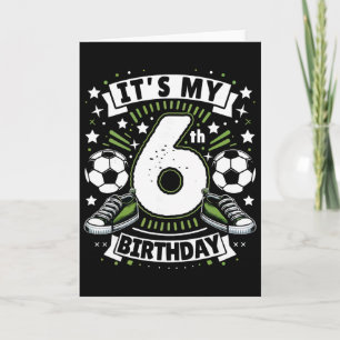 Tarjeta Es mi cumpleaños número 6 Niño de 6 años Cumpleaño