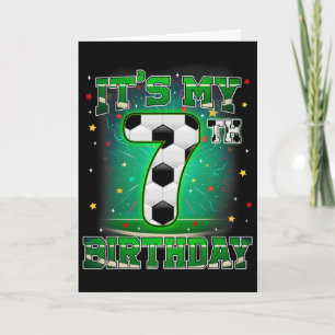 Tarjeta Es Mi Cumpleaños Número 7 Cumpleaños De Fútbol Par