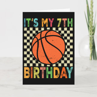 Tarjeta Es Mi Cumpleaños Número 7 Sketll Jugador De 7 Años