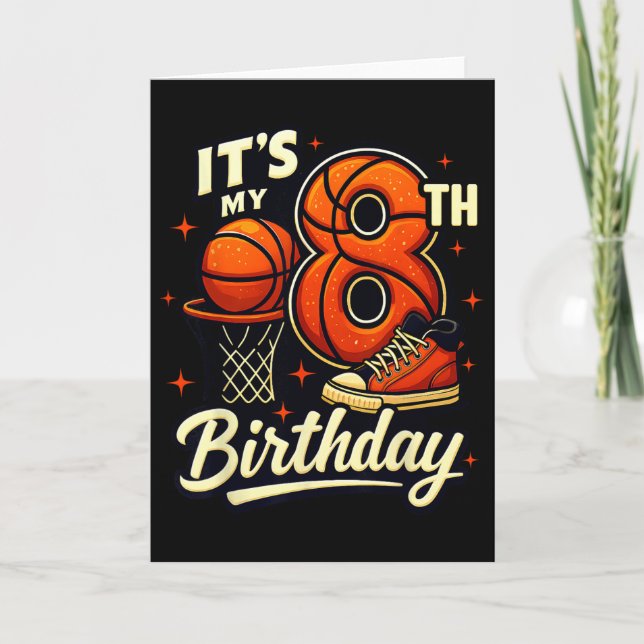 Tarjeta Es mi cumpleaños número 8 Sketll Lover 8 años Bday (Anverso)