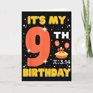 Tarjeta Es Mi Cumpleaños Número 9 Pi Día Matemáticas 9 Año