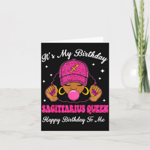 Tarjeta Es Mi Cumpleaños Reina Sagitario Feliz Cumpleaños