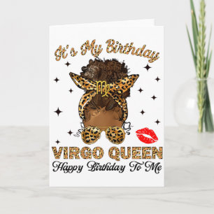 Tarjeta Es Mi Cumpleaños Reina Virgo Feliz Cumpleaños Para