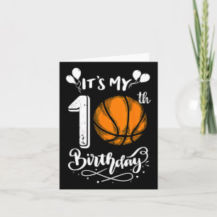 Tarjeta Es mi décimo cumpleaños Bysketbyll Player 10 Bday 