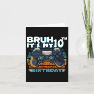 Tarjeta Es mi décimo cumpleaños, videojuego de Guay de 10 