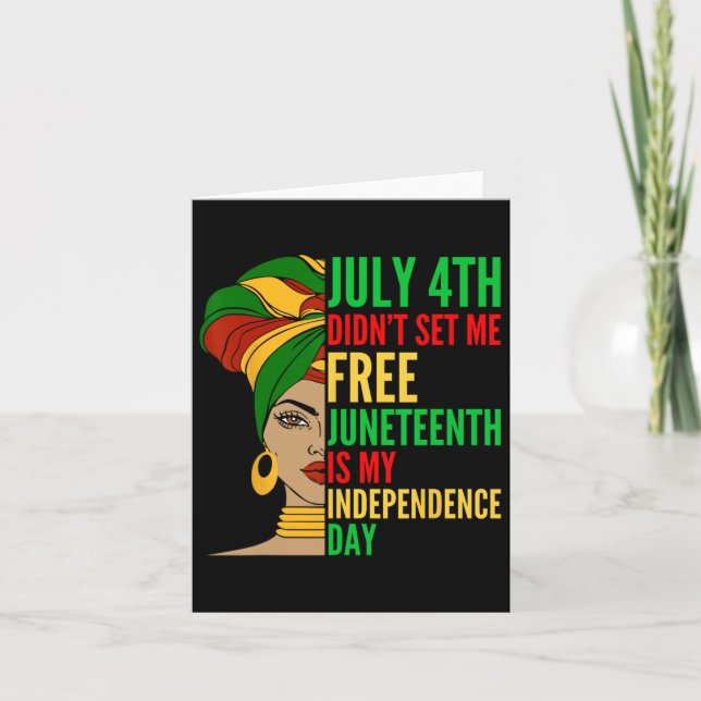 Tarjeta Es mi Día de la Independencia Derechos Civiles de  (Anverso)