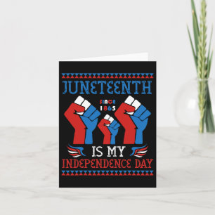 Tarjeta ¿Es mi Día de la Independencia desde 1865 Rojo Bla