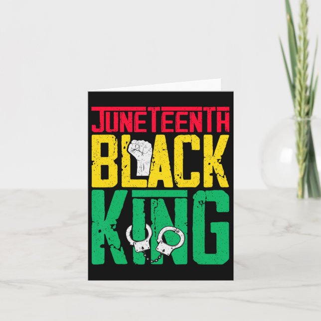 Tarjeta Es mi Día de la Independencia el Día del Rey Negro (Anverso)