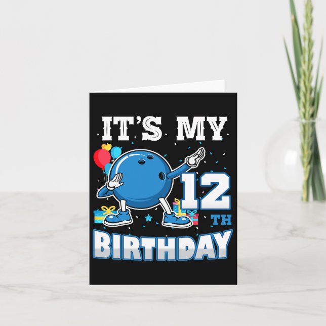 Tarjeta Es mi duodécimo cumpleaños, el baile de baile de b (Anverso)