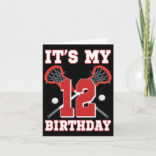 Tarjeta Es mi duodécimo jugador de Lacrosse de 12 años