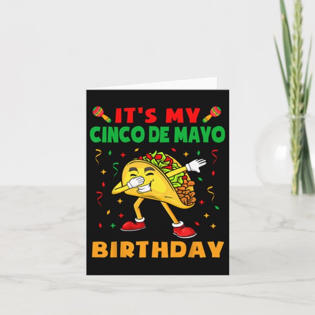 Tarjeta Es mi Fiesta del Cinco De Mayo de cumpleaños graci (Anverso)