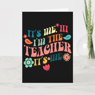 Tarjeta Es Mi Hi Soy El Maestro Enseñando Escuela Maestro