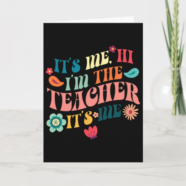 Tarjeta Es Mi Hi Soy El Maestro Enseñando Escuela Maestro (Anverso)