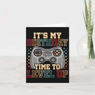 Tarjeta Es mi hora de cumpleaños para nivelar el nacimient