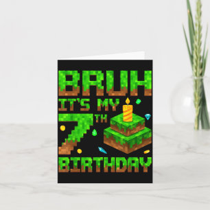 Tarjeta Es mi juego de cumpleaños número 7 Xel 7 años de e
