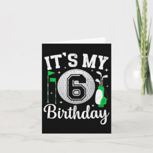Tarjeta Es mi jugador de golf de 6º cumpleaños B