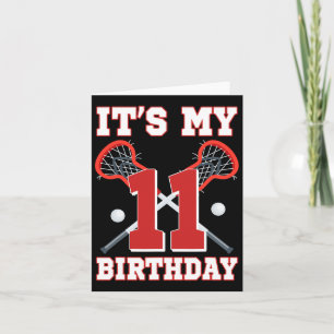Tarjeta Es mi jugador de Lacrosse de once años