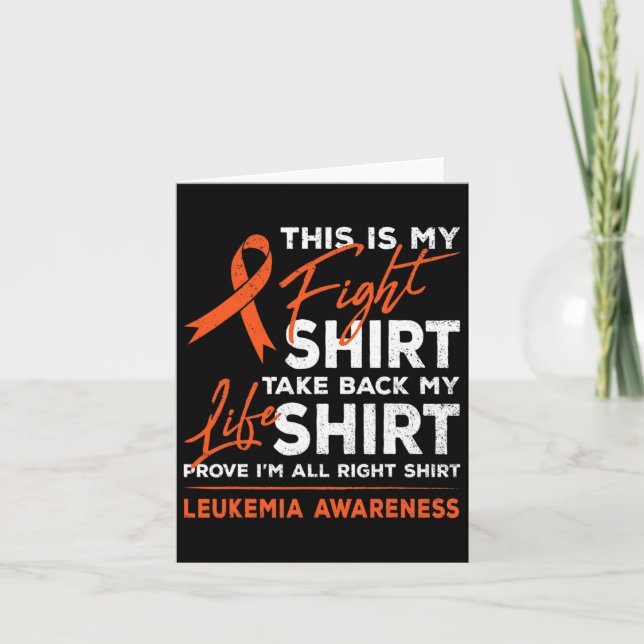 Tarjeta Es Mi Lucha La Conciencia Del Cáncer De Leucemia N (Anverso)