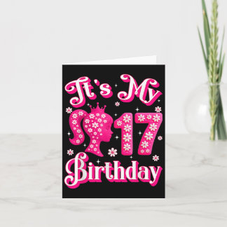 Tarjeta Es mi muñeca Chica de cumpleaños número 17, cumple