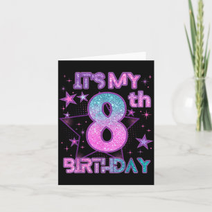 Tarjeta Es mi octavo cumpleaños K-pop Girl 8 años cumpleañ