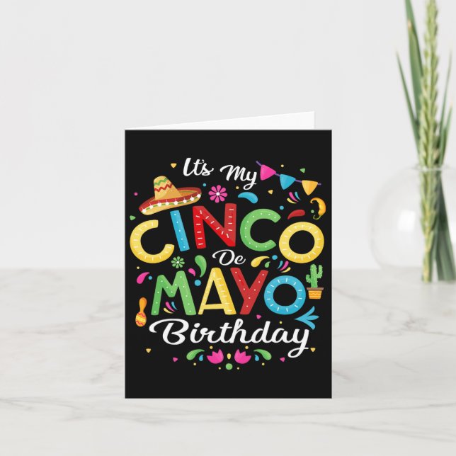Tarjeta Es mi primer cumpleaños de mayo gracioso cinco de  (Anverso)