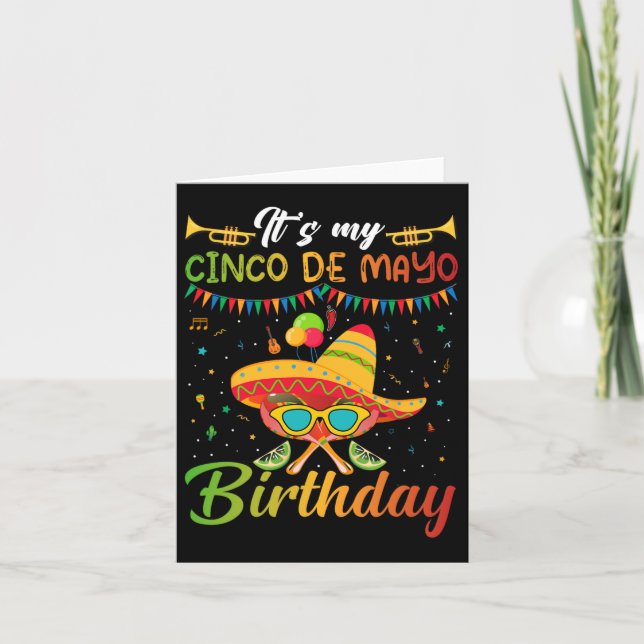 Tarjeta Es mi primer cumpleaños de mayo gracioso cinco de  (Anverso)