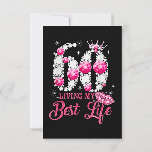 Tarjeta Es mi reina de cumpleaños número 60 años (Anverso)