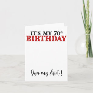 Tarjeta Es mi Rótulo de 70 años, mi fiesta de cumpleaños