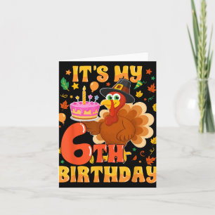 Tarjeta Es mi sexto cumpleaños gracioso fallecimiento en T